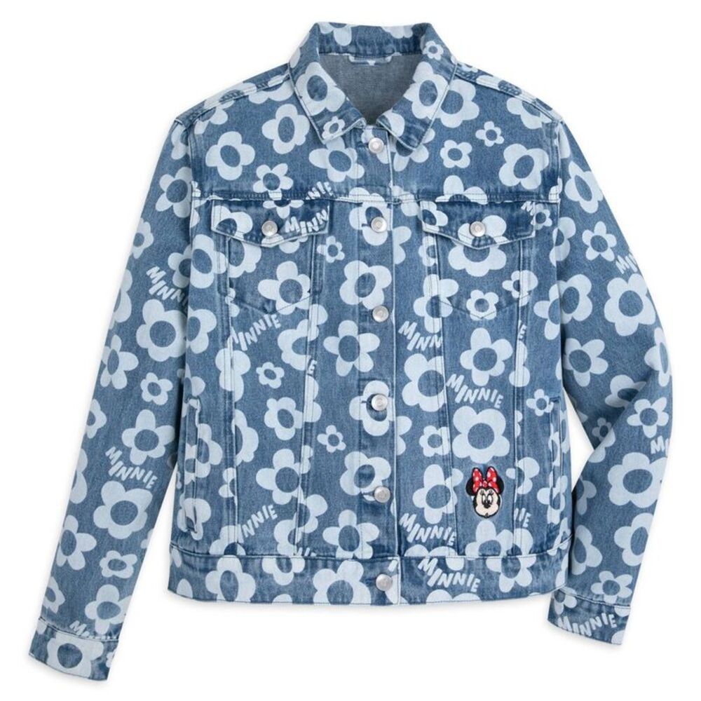 Disney - Minnie Mouse Adult Unisex Button Up Denim Jacket, Disney, S